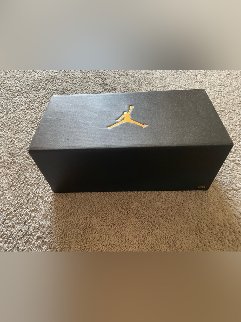 Nike Black Shoe Box with Gold Jumpman Logo